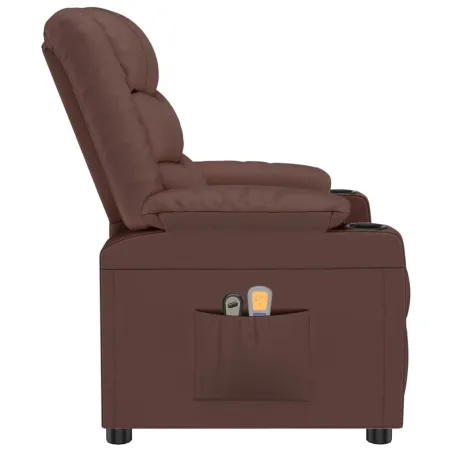 Fauteuil de massage électrique Marron Similicuir