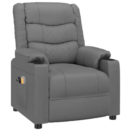 Fauteuil de massage électrique Gris Similicuir