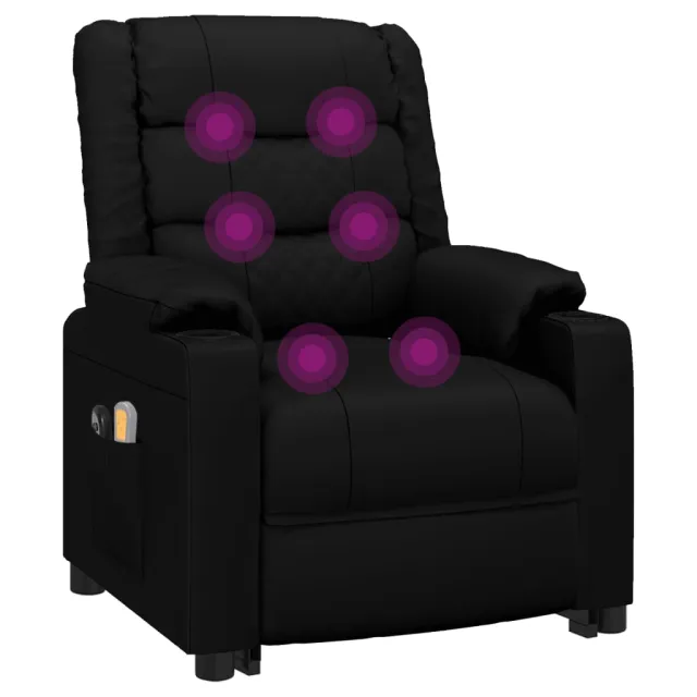 Fauteuil de massage Noir Similicuir
