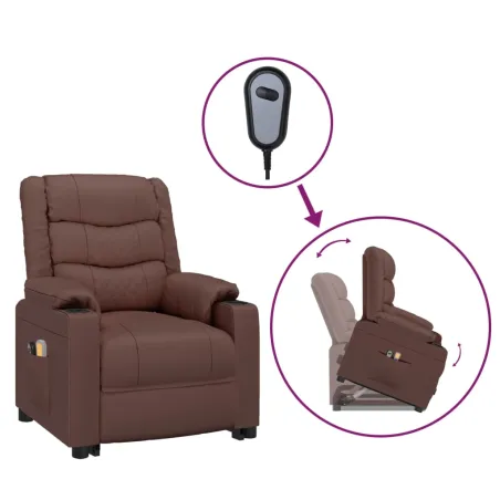 Fauteuil de massage Marron Similicuir