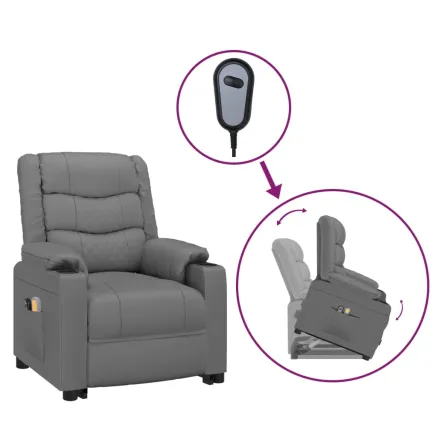 Fauteuil de massage Gris Similicuir 2