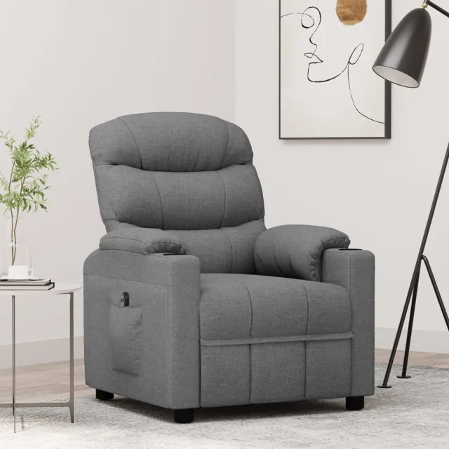 Fauteuil inclinable électrique Gris clair Tissu