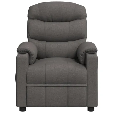 Fauteuil inclinable électrique Gris foncé Tissu