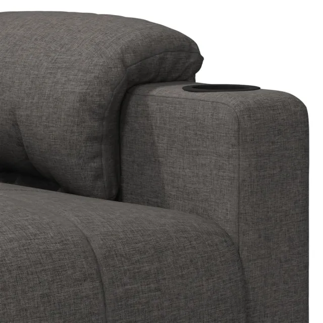 Fauteuil inclinable électrique Gris foncé Tissu