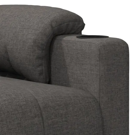 Fauteuil inclinable électrique Gris foncé Tissu
