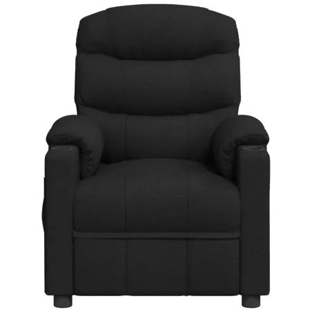 Fauteuil inclinable électrique Noir Tissu