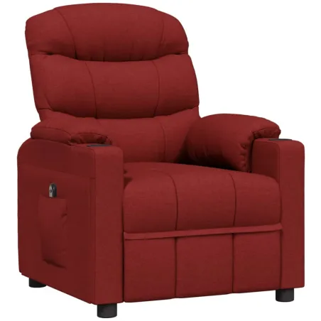 Fauteuil inclinable électrique Rouge bordeaux Tissu