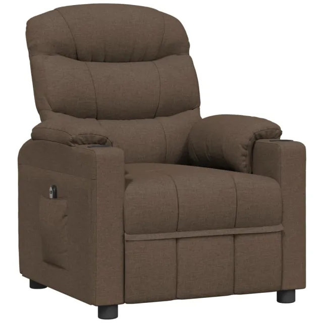 Fauteuil inclinable électrique Marron Tissu