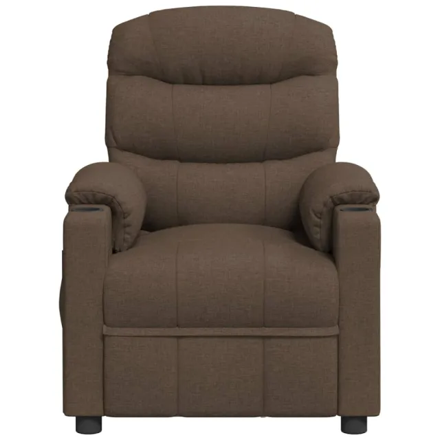 Fauteuil inclinable électrique Marron Tissu