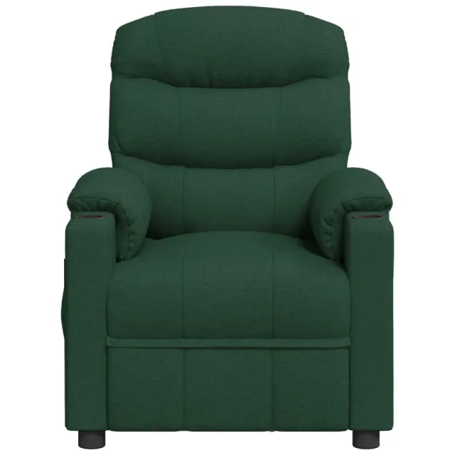 Fauteuil inclinable électrique Vert foncé Tissu