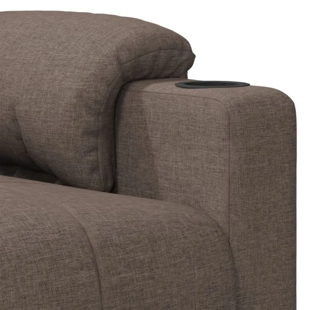 Fauteuil inclinable électrique Taupe Tissu