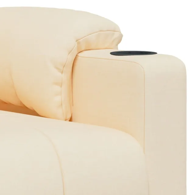 Fauteuil inclinable électrique Crème Tissu
