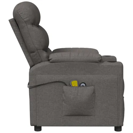 Fauteuil électrique de massage Gris foncé Tissu