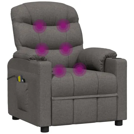 Fauteuil électrique de massage Gris foncé Tissu
