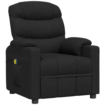 Fauteuil électrique de massage Noir Tissu 2