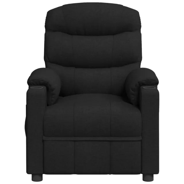 Fauteuil électrique de massage Noir Tissu