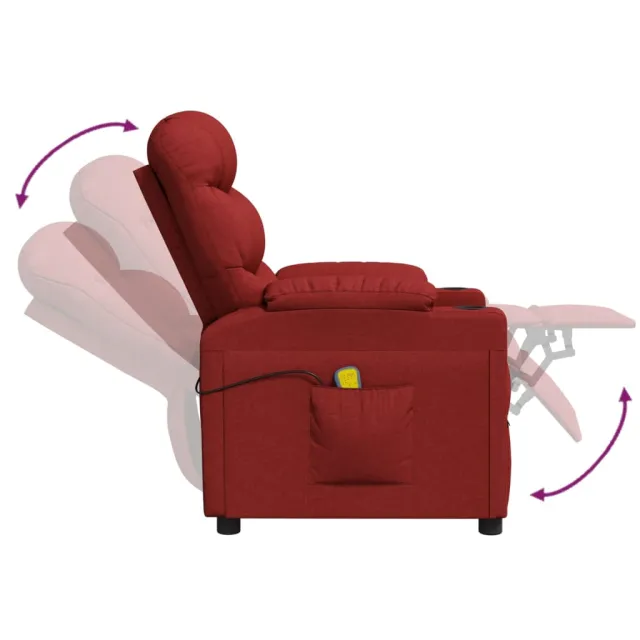 Fauteuil électrique de massage Bordeaux Tissu