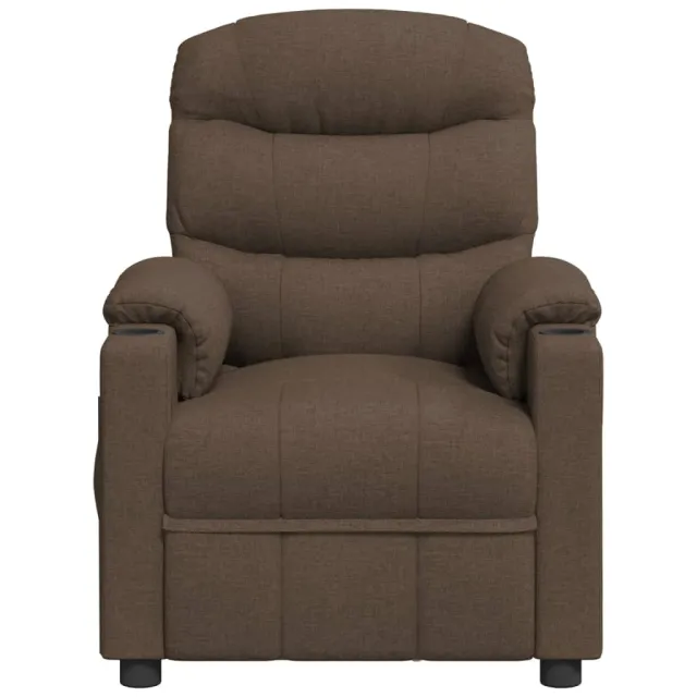 Fauteuil électrique de massage Marron Tissu