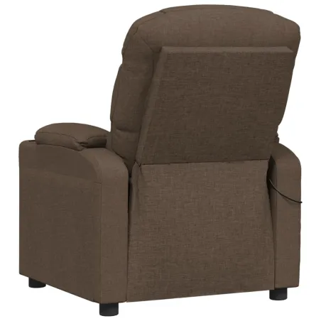 Fauteuil électrique de massage Marron Tissu