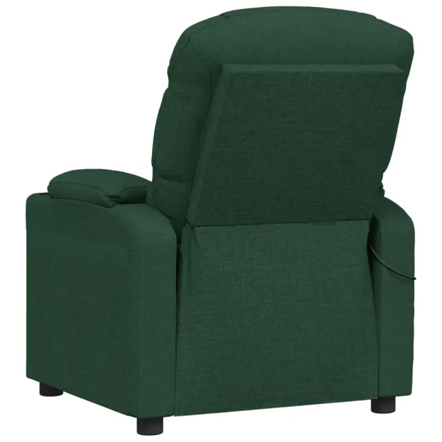 Fauteuil électrique de massage Vert foncé Tissu