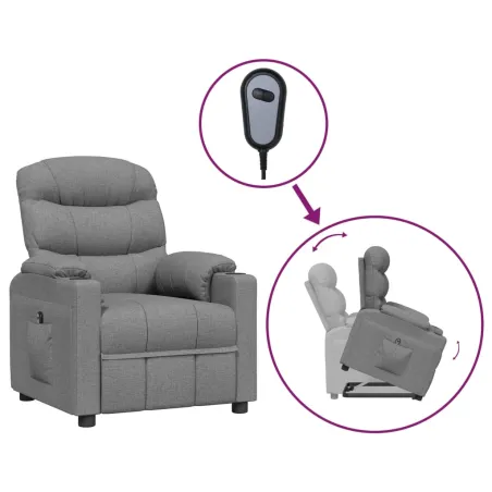 Fauteuil Gris clair Tissu