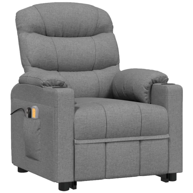 Fauteuil de massage inclinable Gris clair Tissu