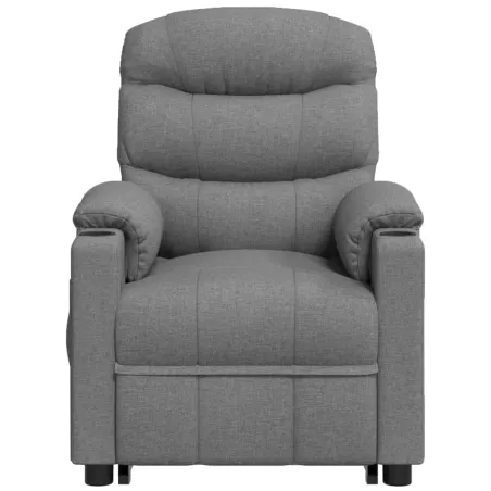 Fauteuil de massage inclinable Gris clair Tissu