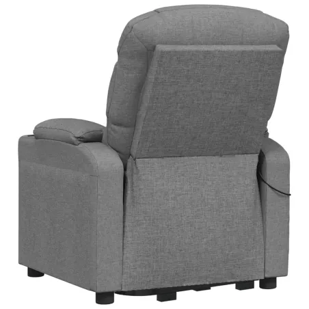 Fauteuil de massage inclinable Gris clair Tissu
