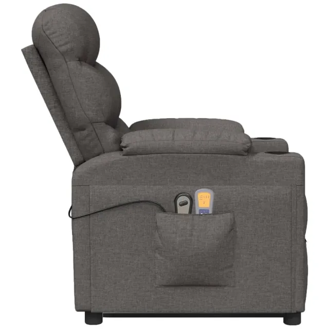Fauteuil de massage inclinable Gris foncé Tissu