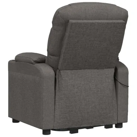 Fauteuil de massage inclinable Gris foncé Tissu