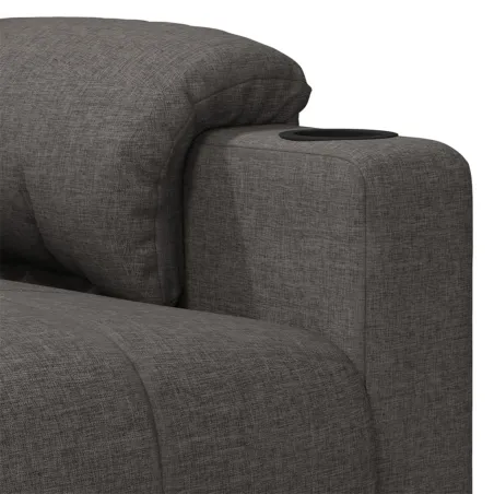Fauteuil de massage inclinable Gris foncé Tissu