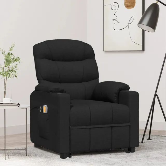 Fauteuil de massage Noir Tissu