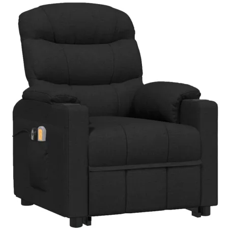 Fauteuil de massage Noir Tissu