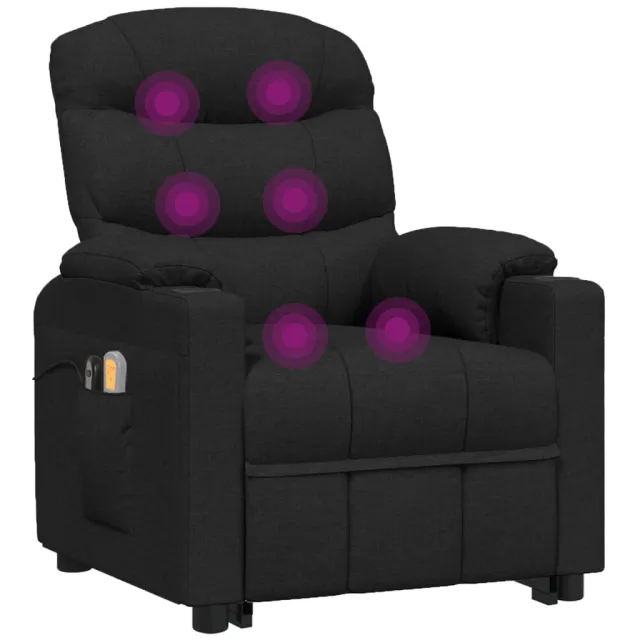 Fauteuil de massage Noir Tissu