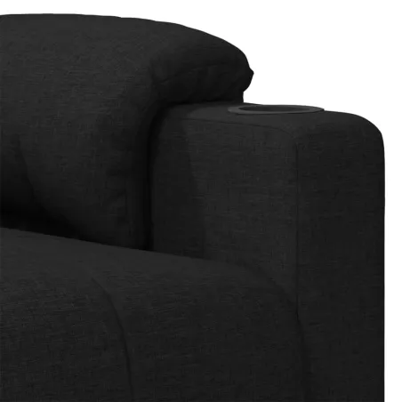 Fauteuil de massage Noir Tissu