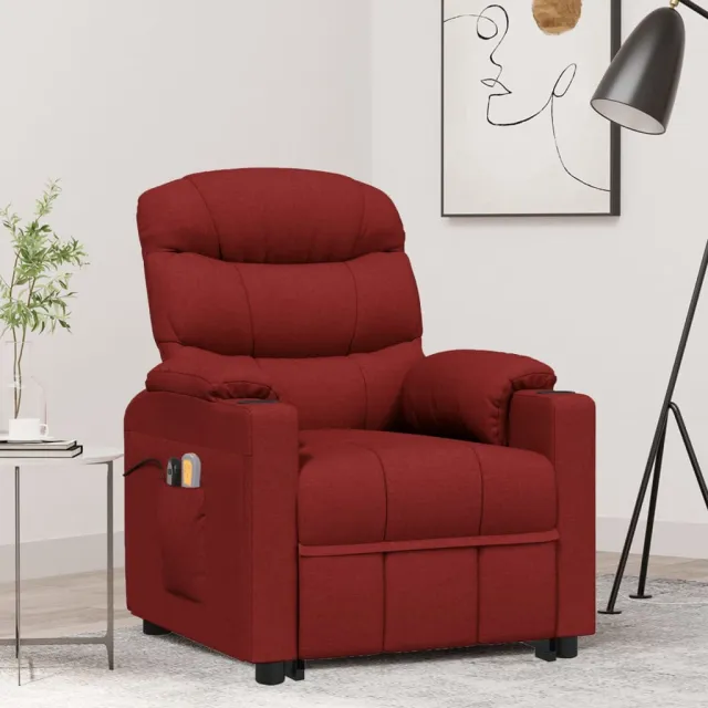 Fauteuil de massage Rouge bordeaux Tissu