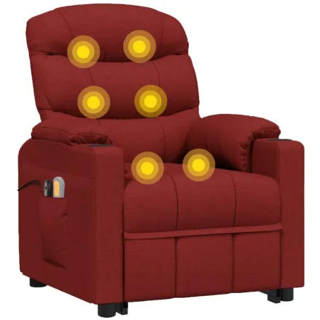 Fauteuil de massage Rouge bordeaux Tissu