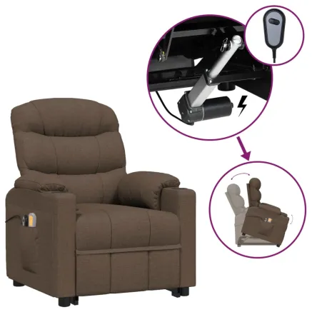 Fauteuil de massage Marron Tissu 2