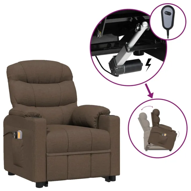 Fauteuil de massage Marron Tissu