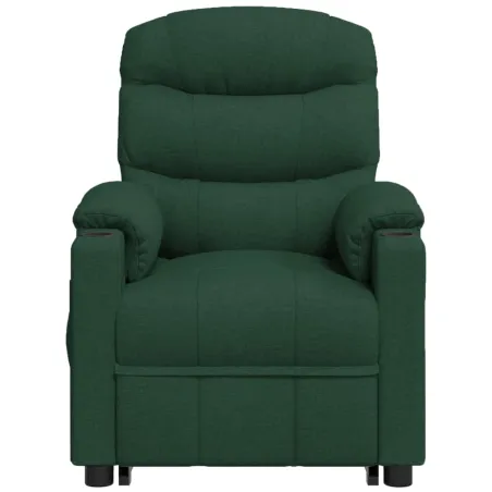 Fauteuil de massage Vert foncé Tissu