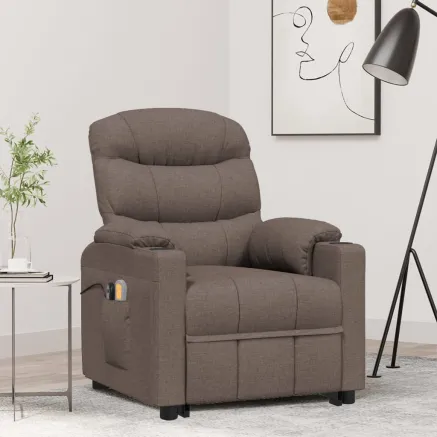 Fauteuil de massage Taupe Tissu