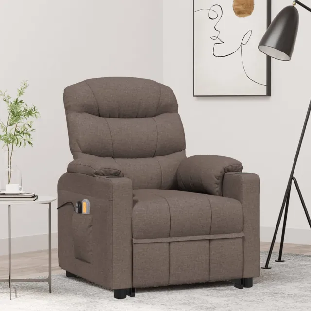 Fauteuil de massage Taupe Tissu