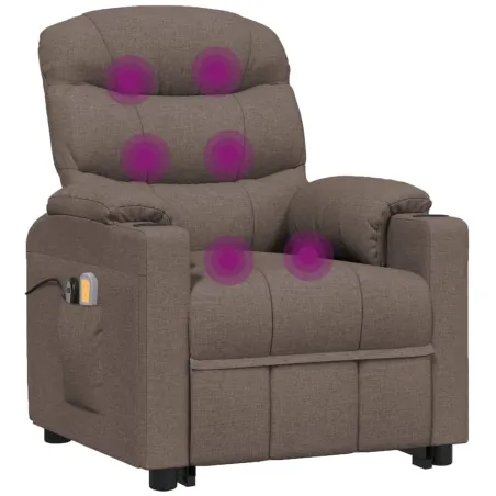 Fauteuil de massage Taupe Tissu