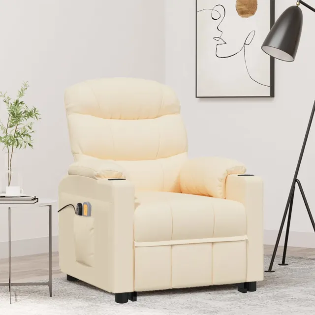 Fauteuil de massage Crème Tissu