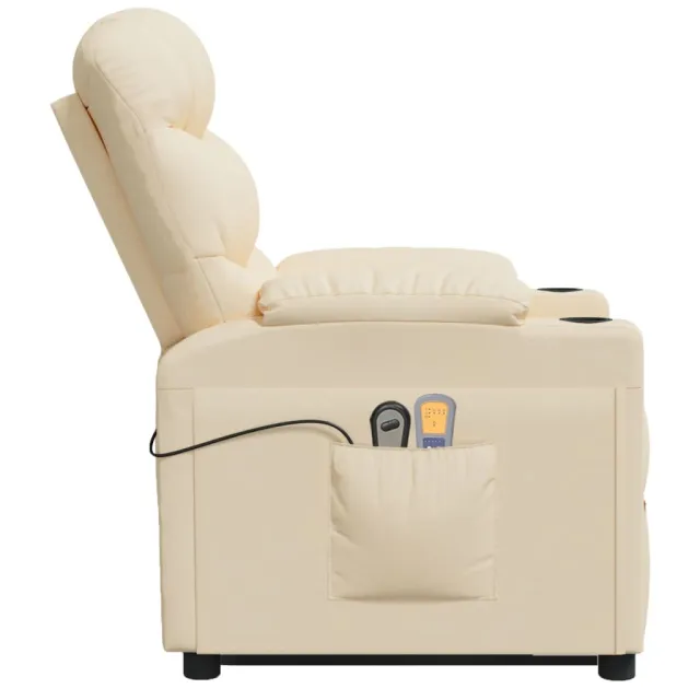 Fauteuil de massage Crème Tissu