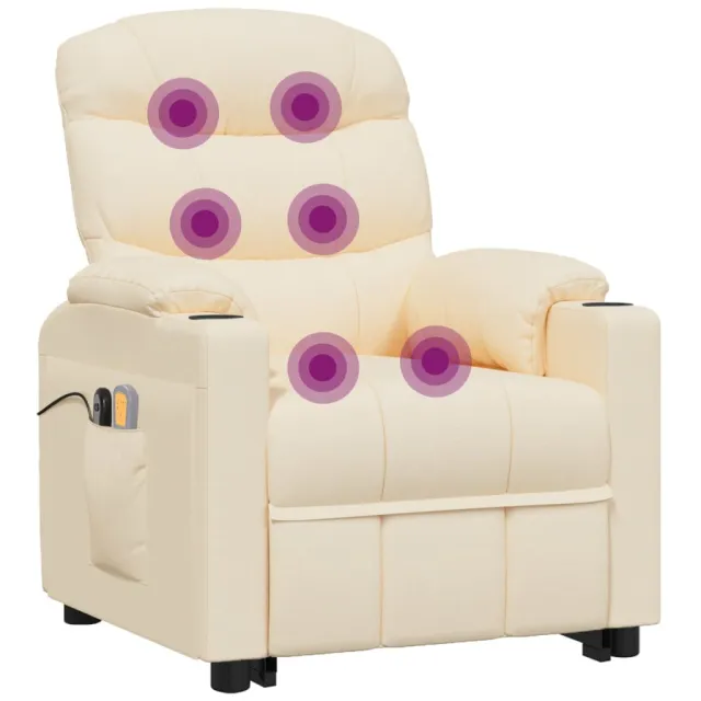 Fauteuil de massage Crème Tissu