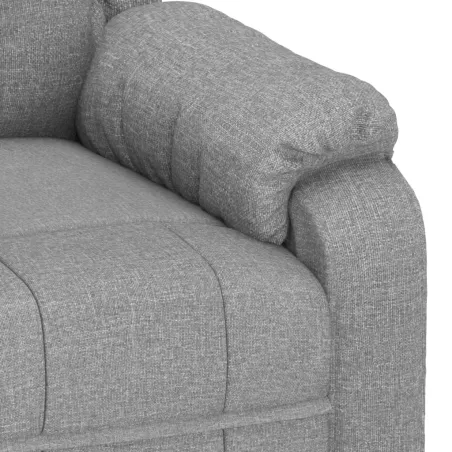 Fauteuil inclinable électrique Gris clair Tissu