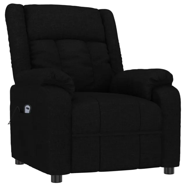 Fauteuil inclinable électrique Noir Tissu