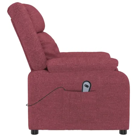 Fauteuil inclinable électrique Rouge bordeaux Tissu