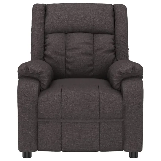Fauteuil inclinable électrique Marron foncé Tissu